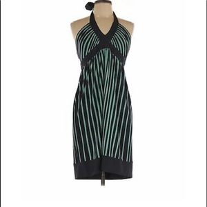 BCBG Striped Halter Cocktail Dress (XS)